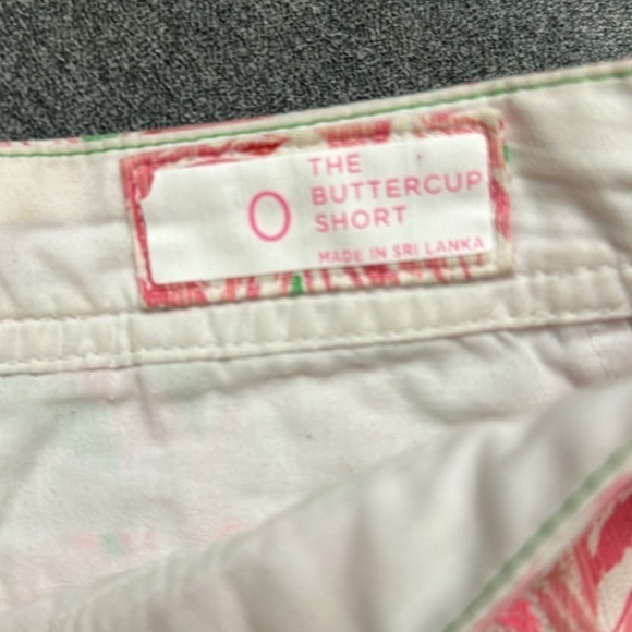Lilly Pulitzer Size 0 Buttercup Shorts Pink Flamingo Ruffled Trim - Picture 3 of 7